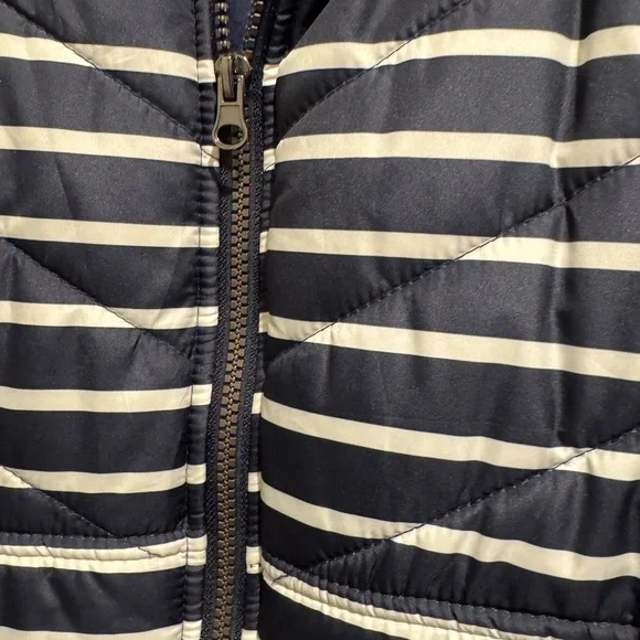 Maurices Navy and White Striped Quilted Vest - Picture 2 of 4